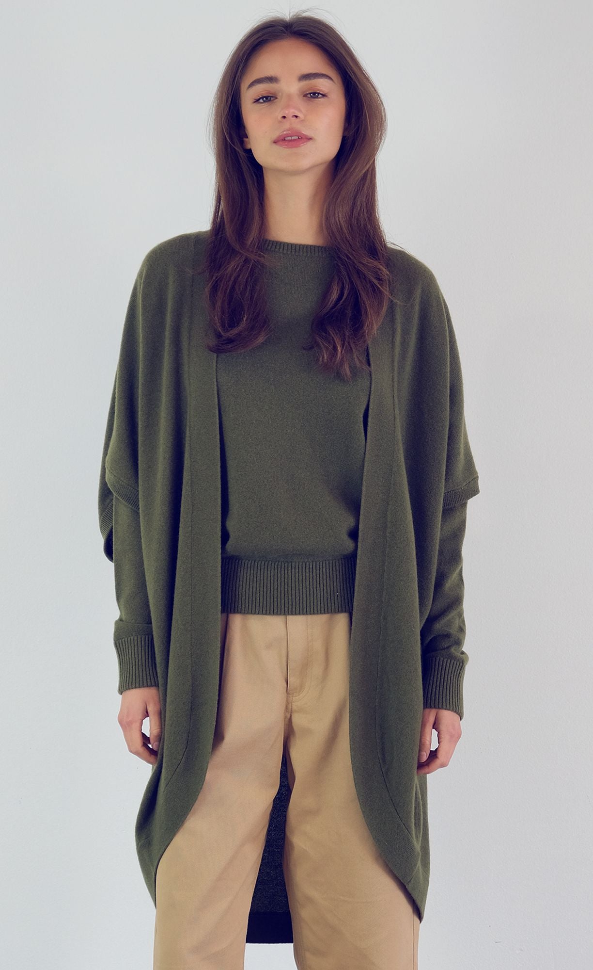 Isabel Standard-Weight Cashmere Wrap | Forest