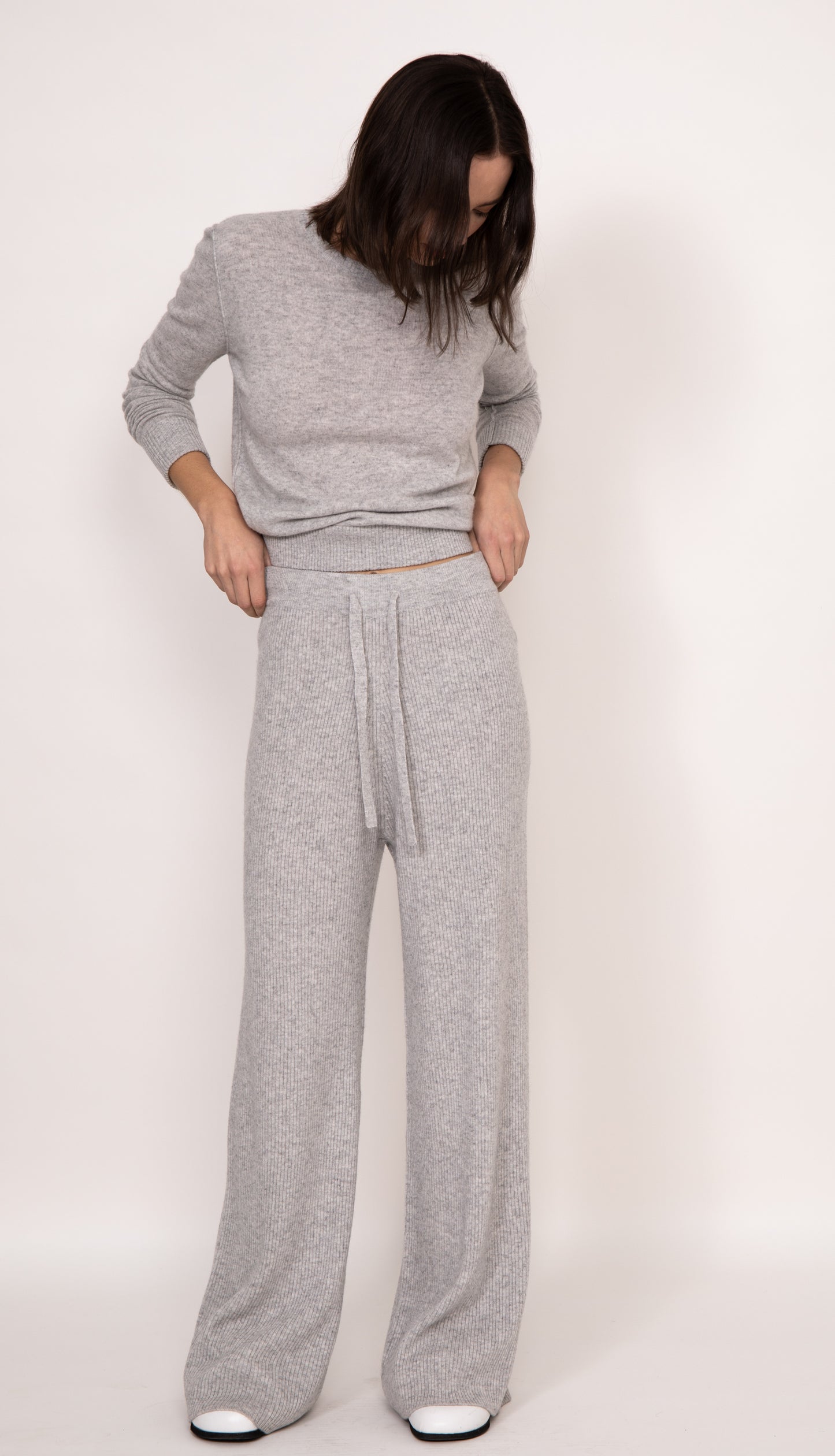 Naomi Cashmere Boyfriend Sweater | Grey