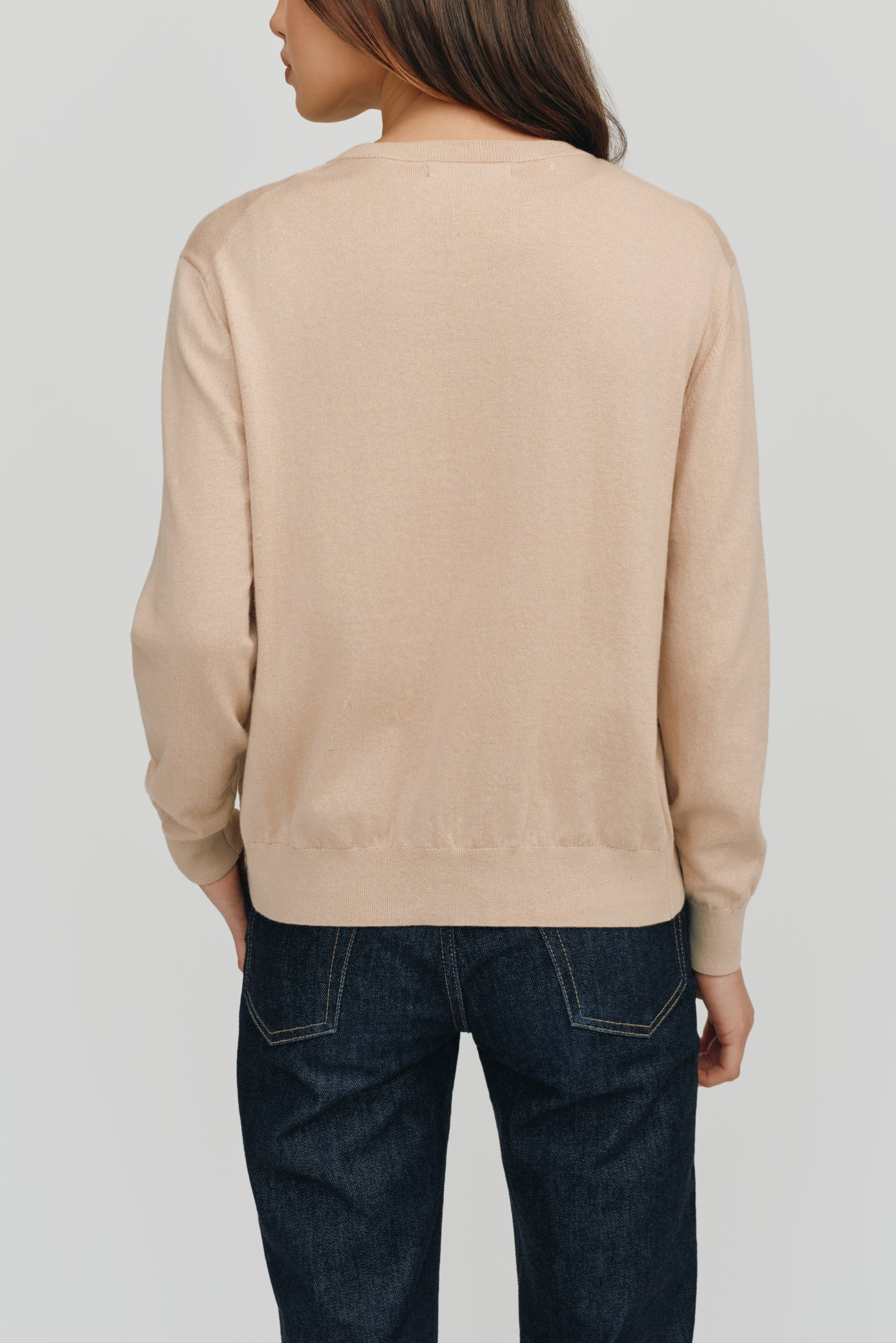 Halle Elevated Essential Cardigan | Camel