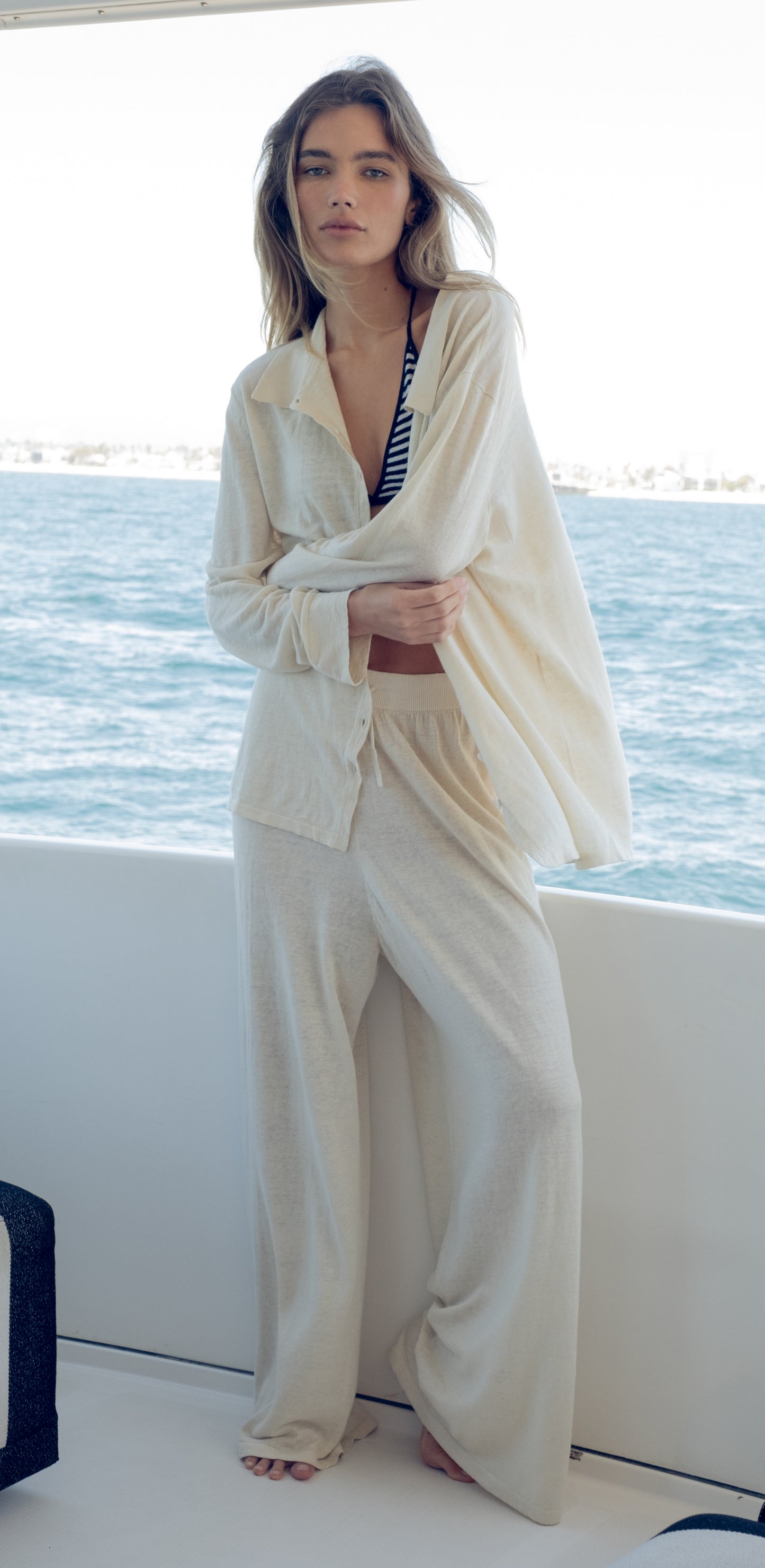 Mallorca Luxury Linen Bottom | Bone