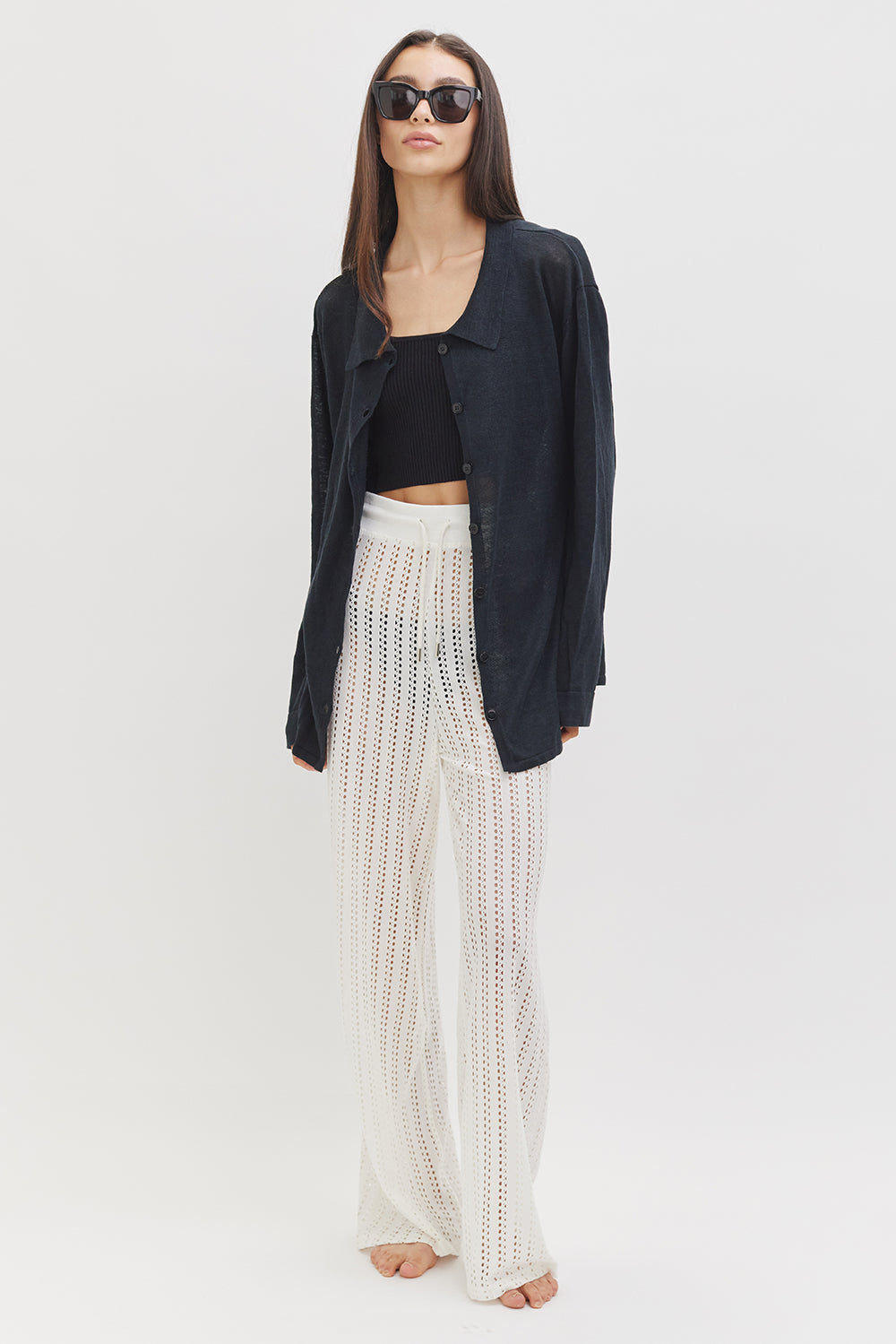 Mallorca Luxury Linen Shirt | Washed Black