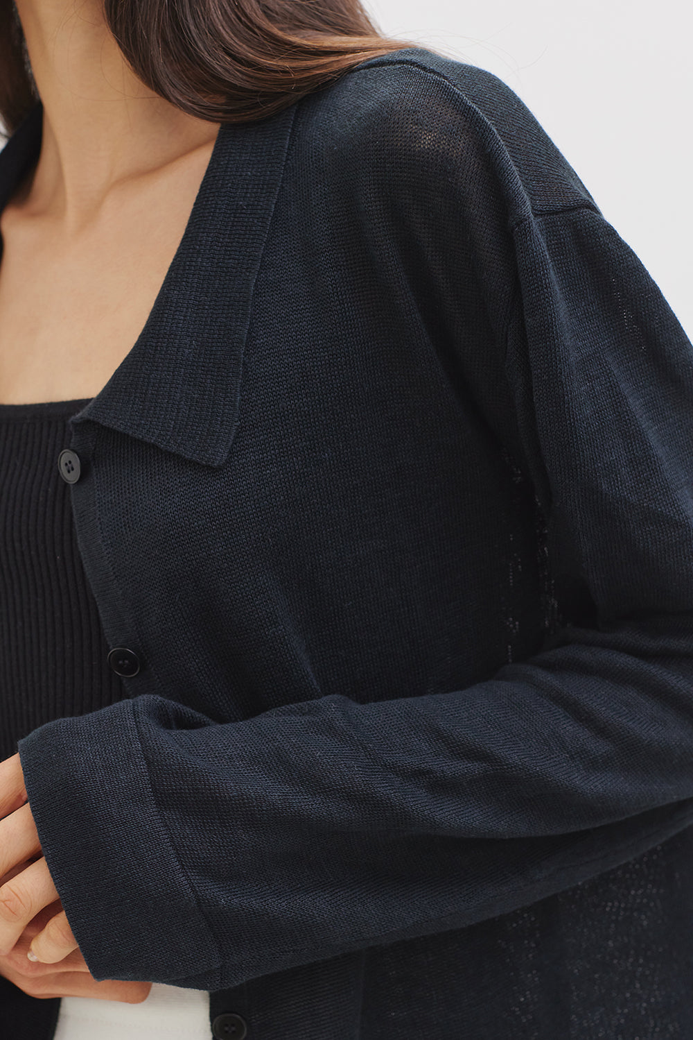 Mallorca Luxury Linen Shirt | Washed Black