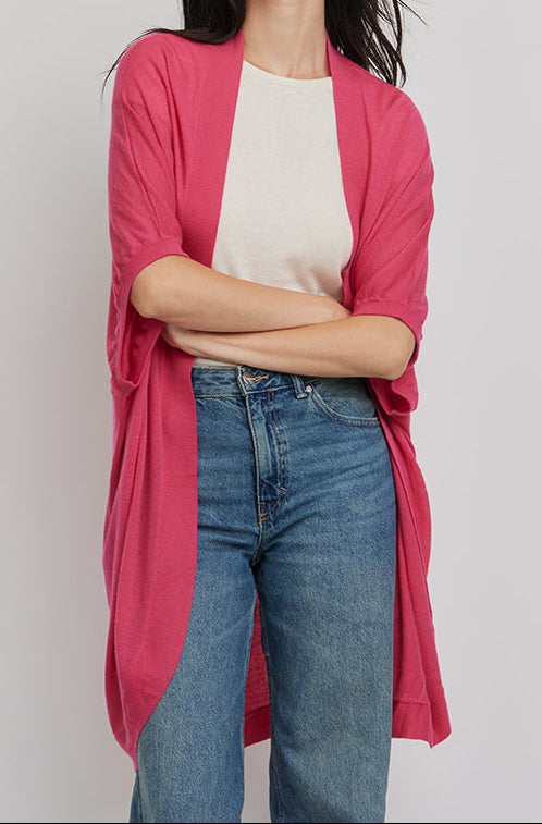 Riviera Paper Thin Cashmere Wrap | Hot Pink