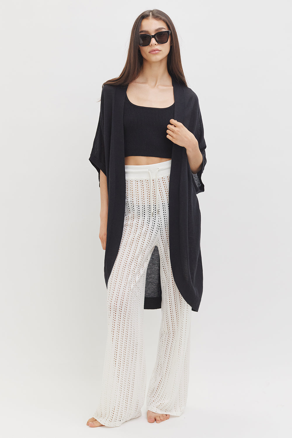 Riviera Cashmere Paper Thin Wrap | Black