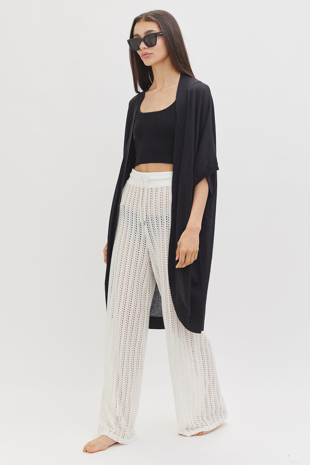 Riviera Cashmere Paper Thin Wrap | Black