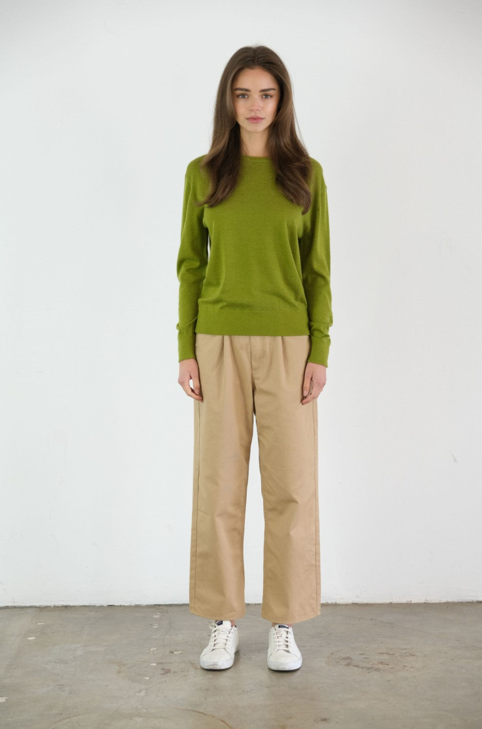 Marguerite Paper Thin Cashmere Sweater | Sage