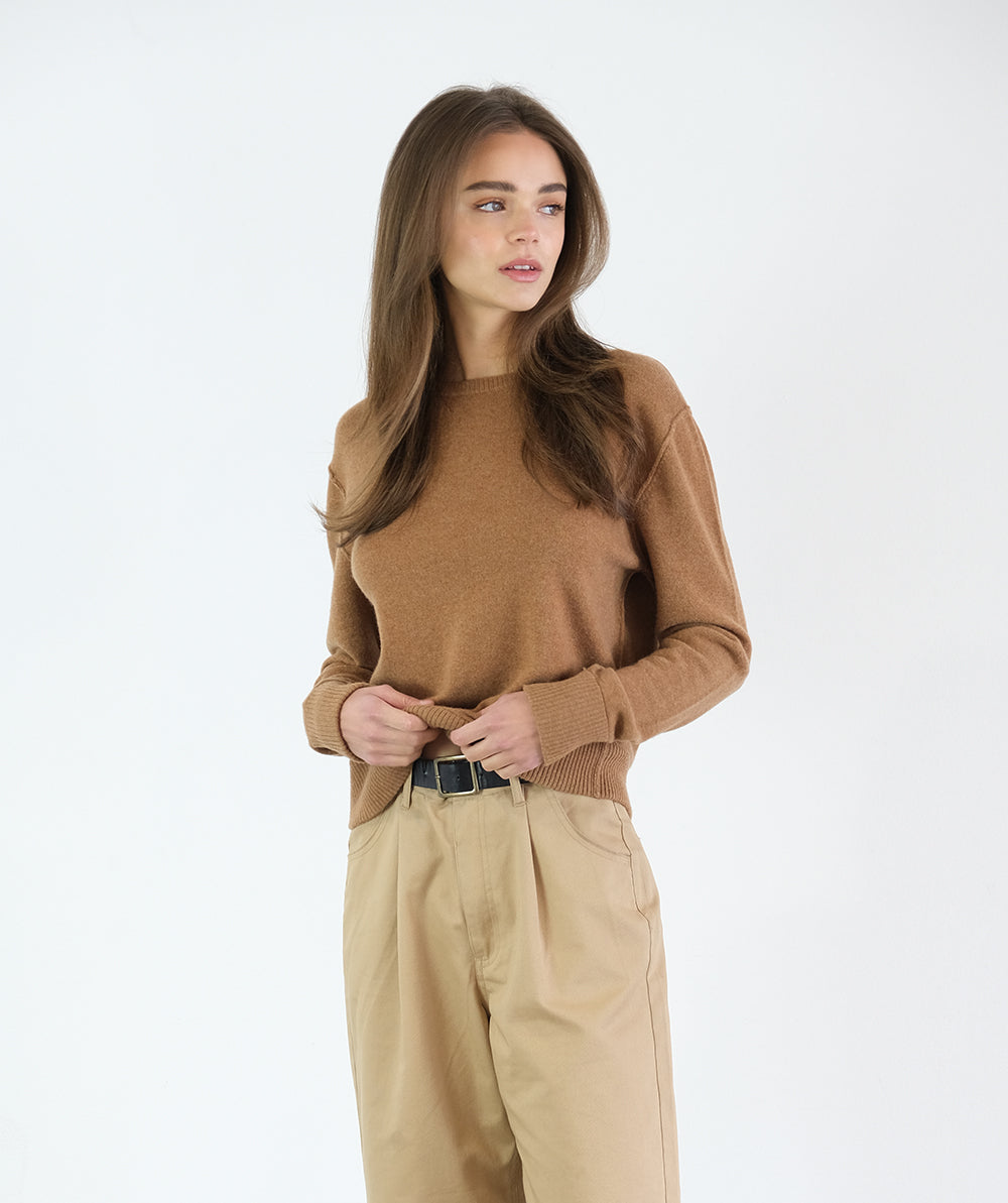 Benny Standard–Weight Cashmere Sweater | Chestnut