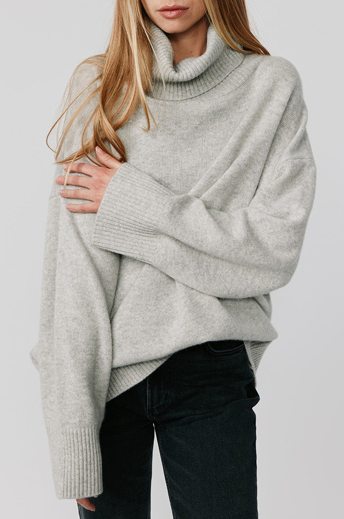 Charlie oversized cashmere turtleneck | Grey
