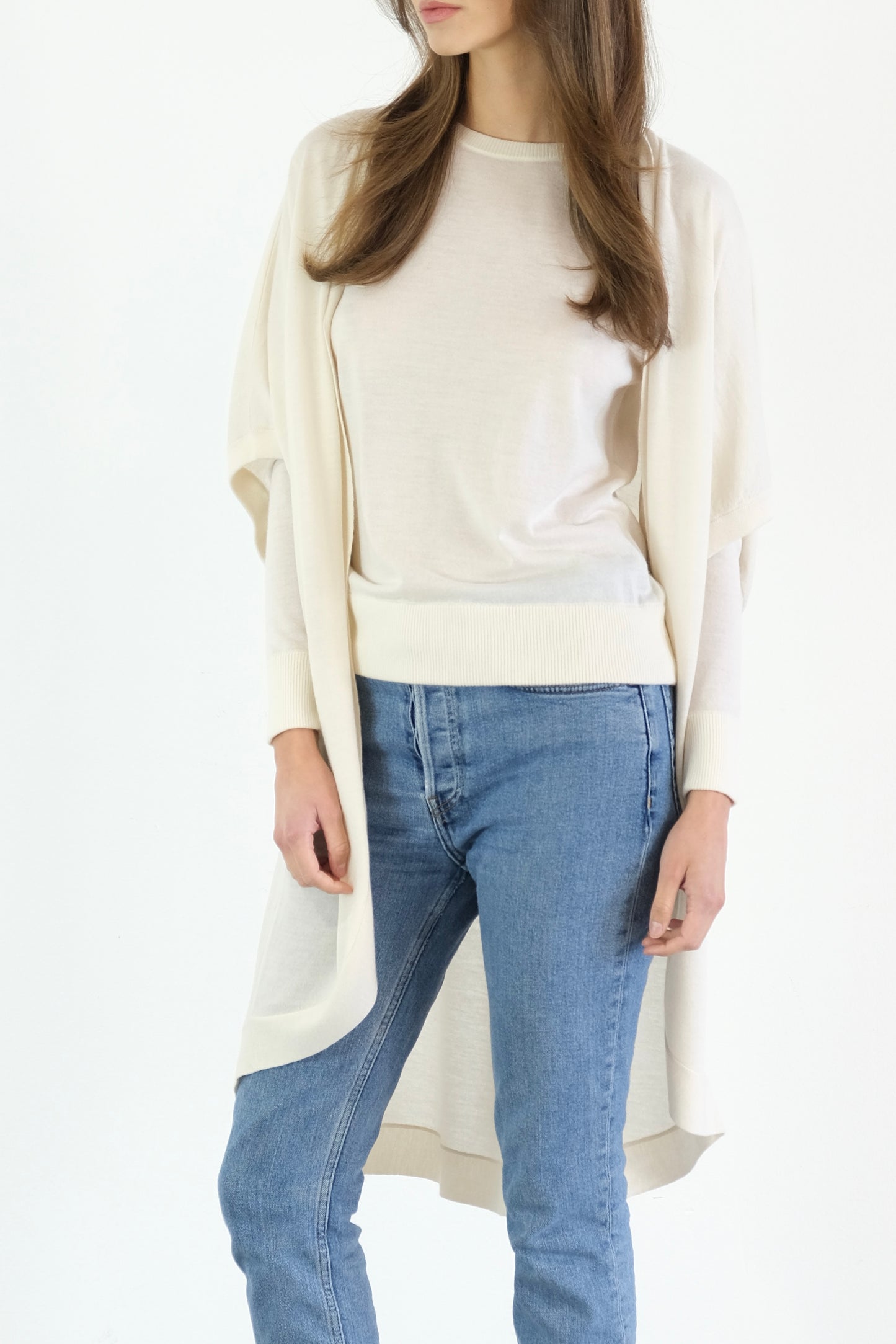 Riviera Paper Thin Cashmere Wrap | Ivory