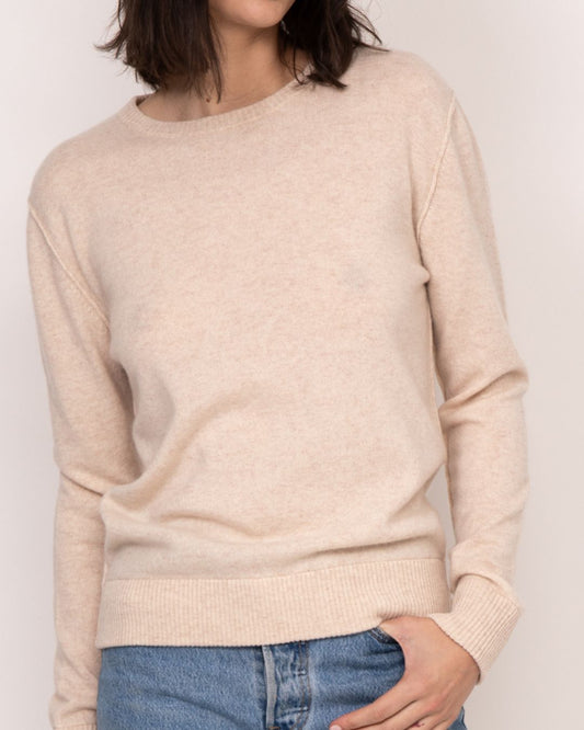 Benny Cashmere Classic Pullover | Champagne