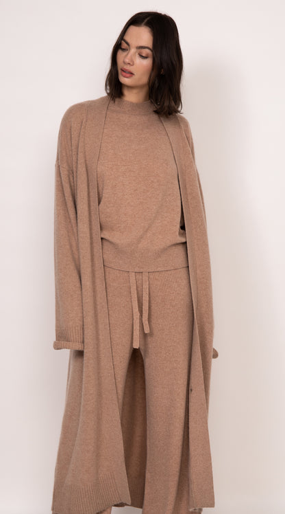 Naomi boyfriend fit oversized cashmere sweater | Almond