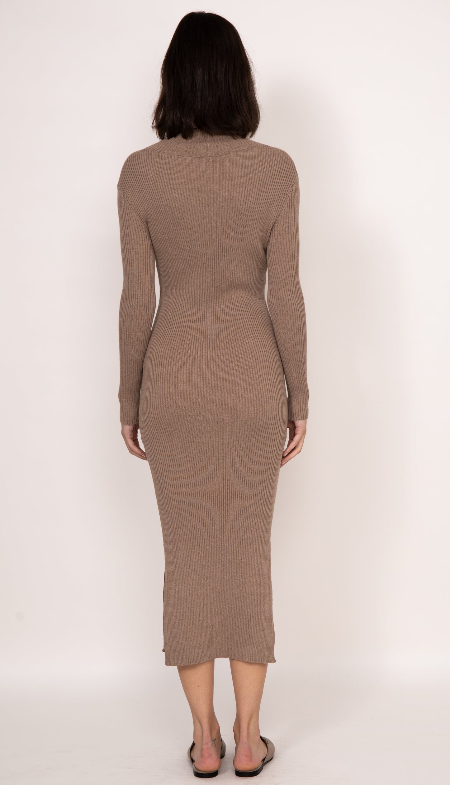 Alana turtleneck midi dress | Mocha