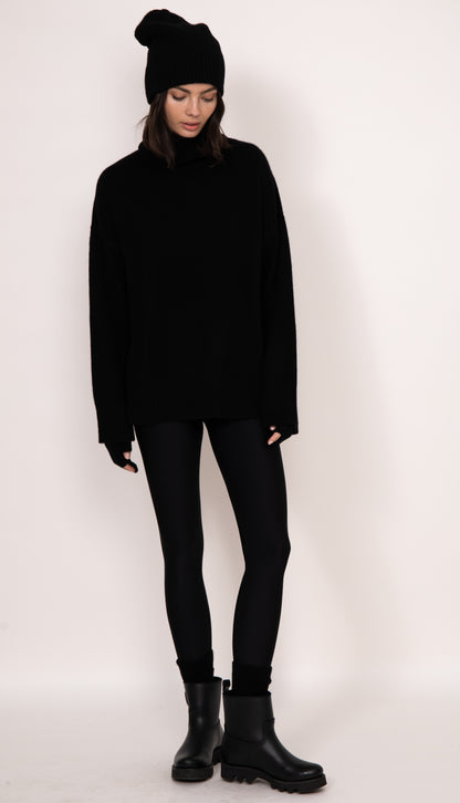 Charlie oversized cashmere turtleneck | Black