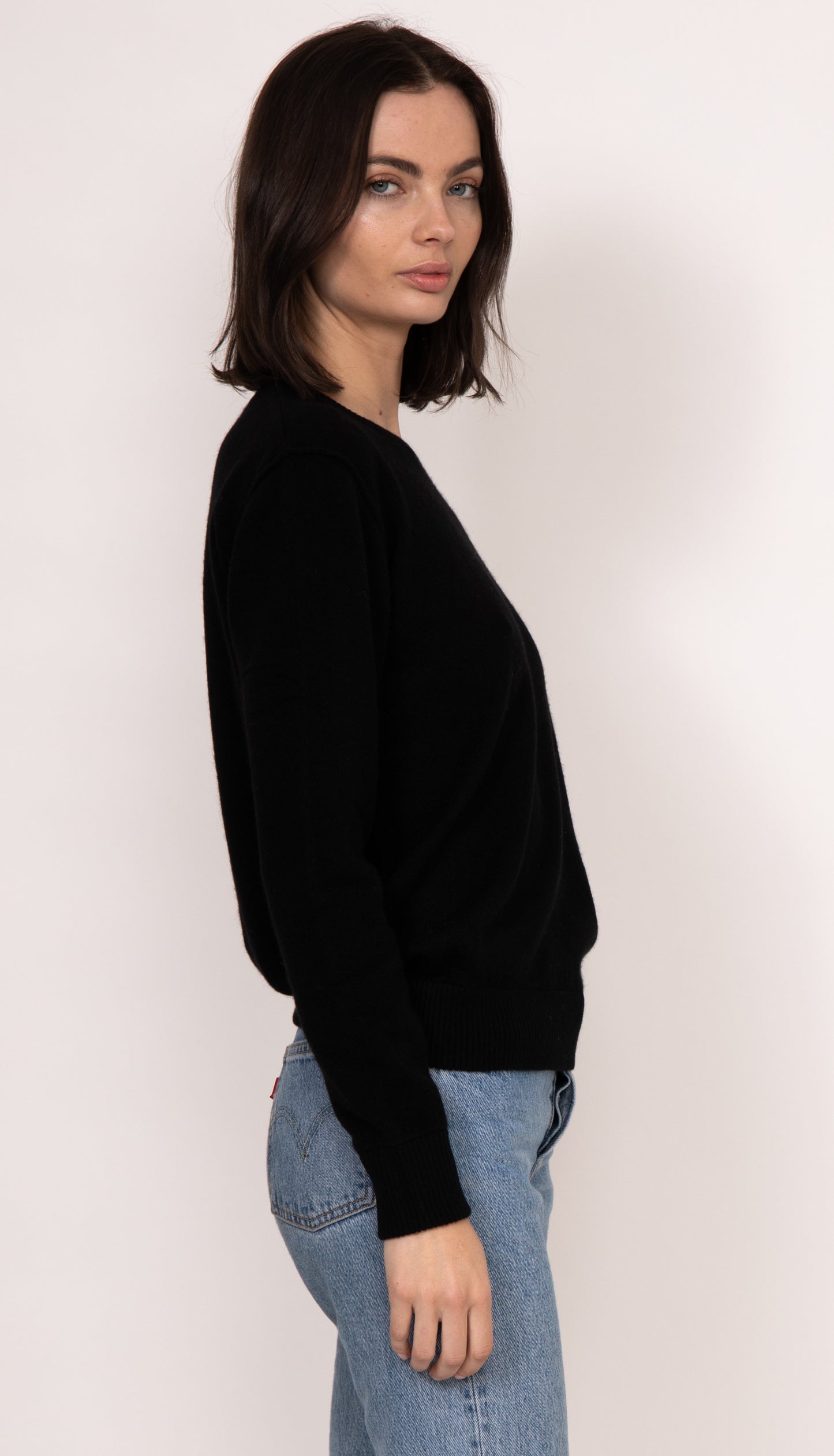 Benny Cashmere Classic Pullover | Black