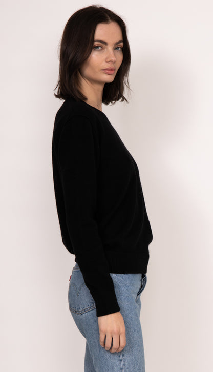 Benny Cashmere Classic Pullover | Black