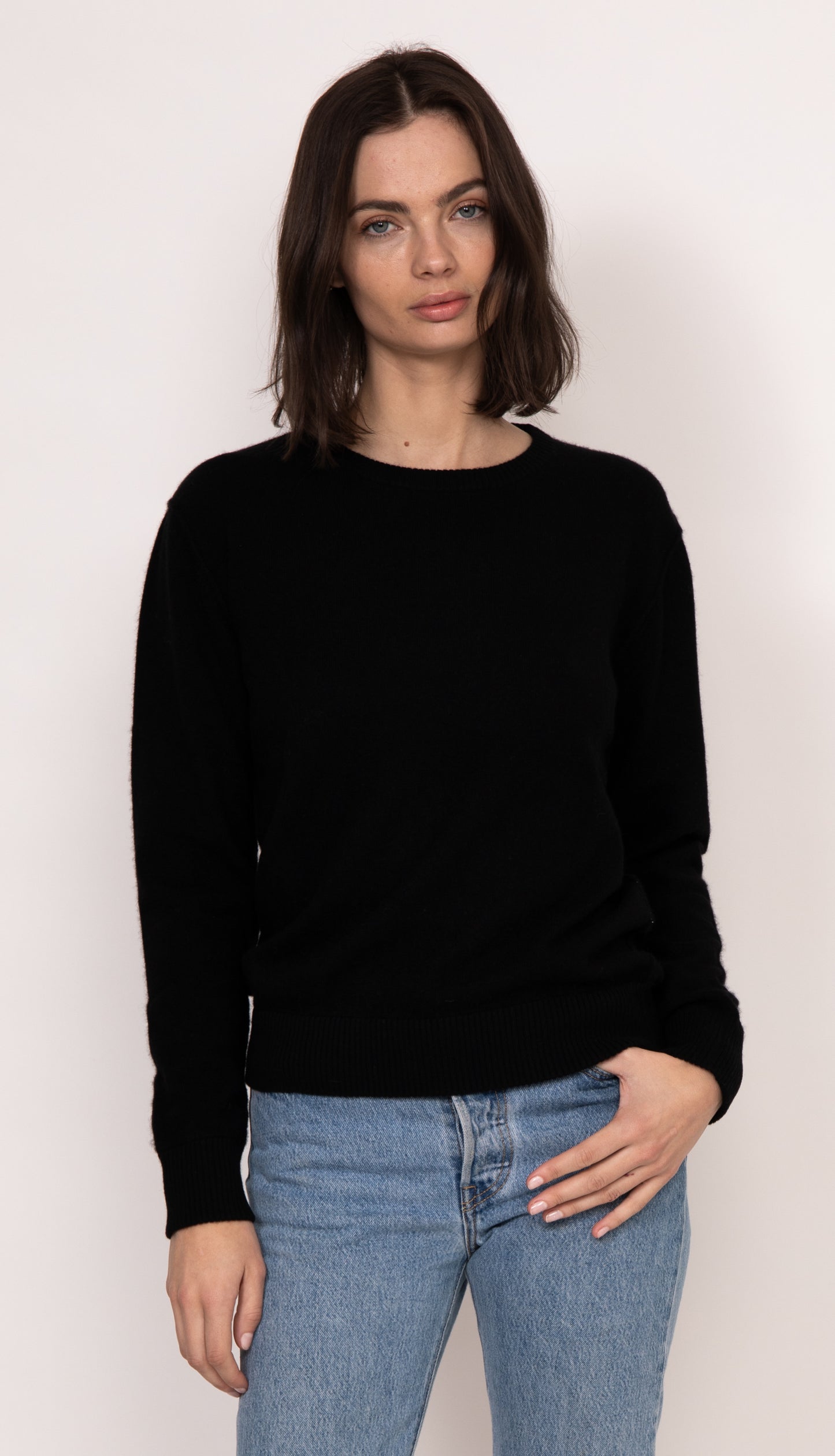 Benny Cashmere Classic Pullover | Black