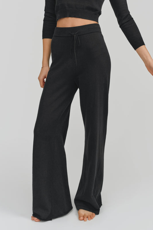 Alex Wide Leg Pant | Dark Grey
