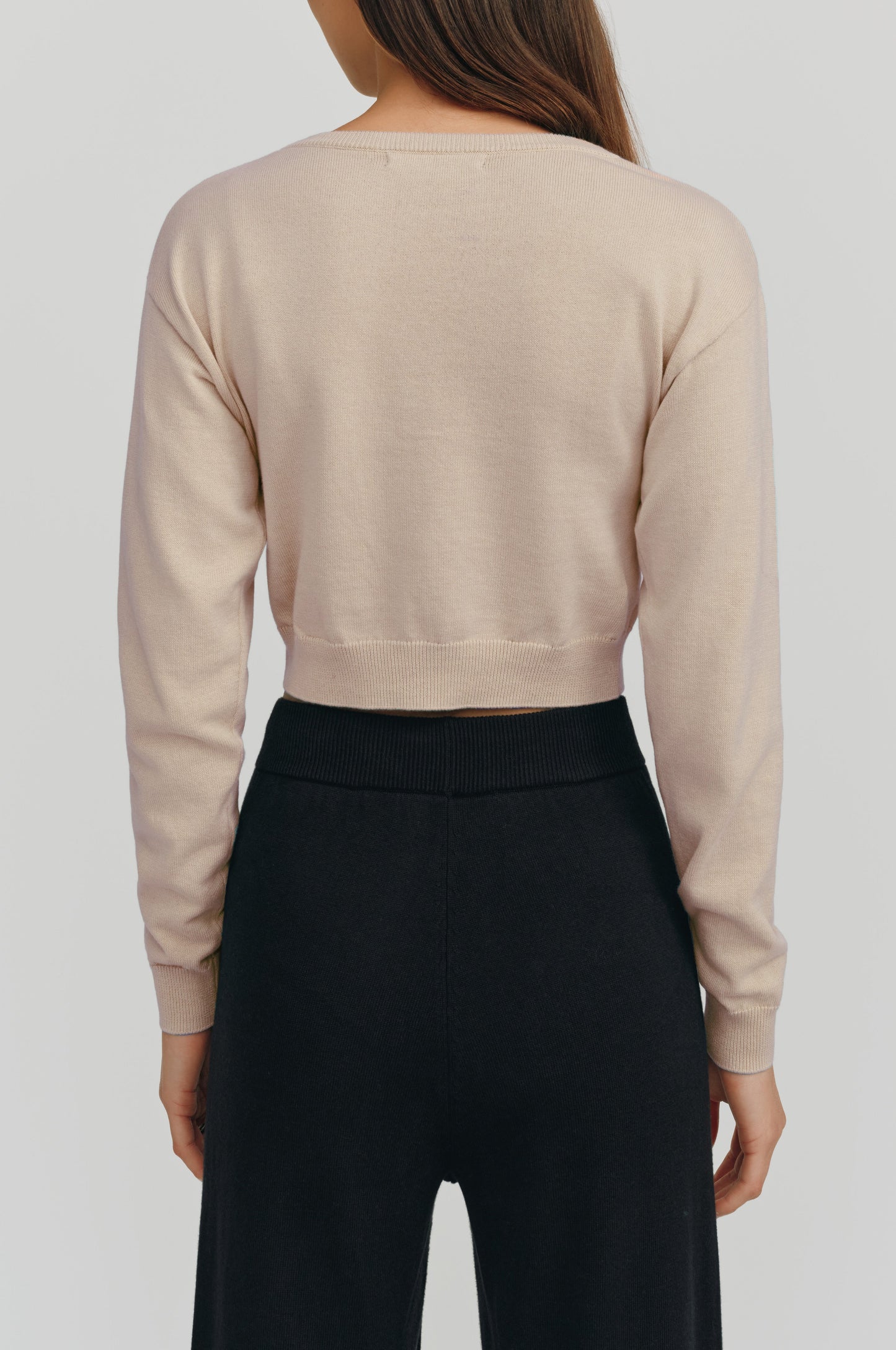 Astrid Long Sleeve Cropped Sweater | Camel