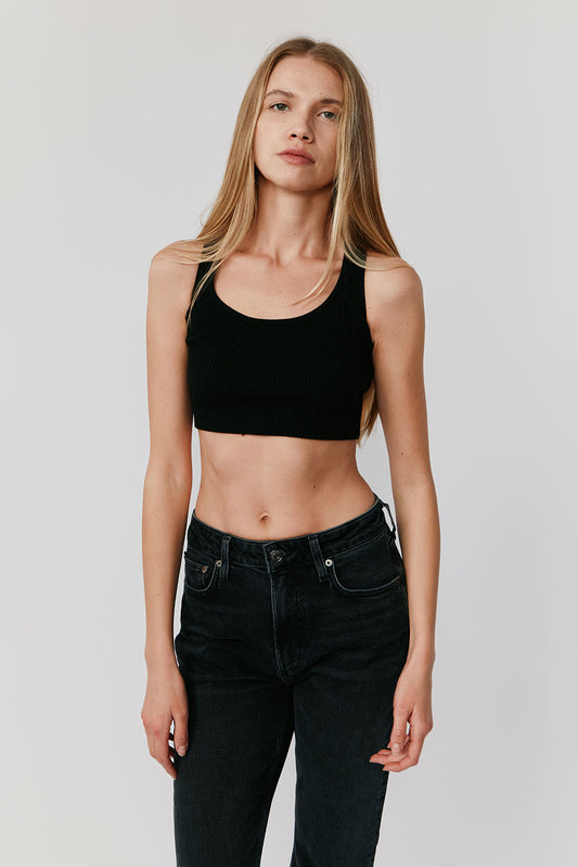 Bardot Perfect Fit Crop Top | Black