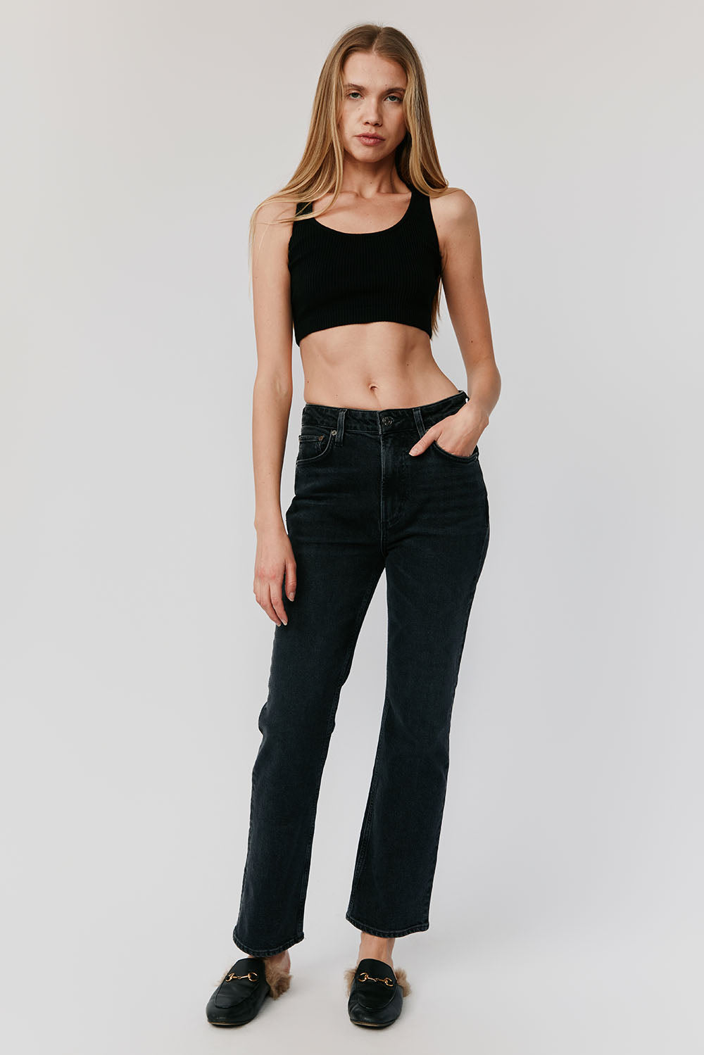 Bardot Perfect Fit Crop Top | Black