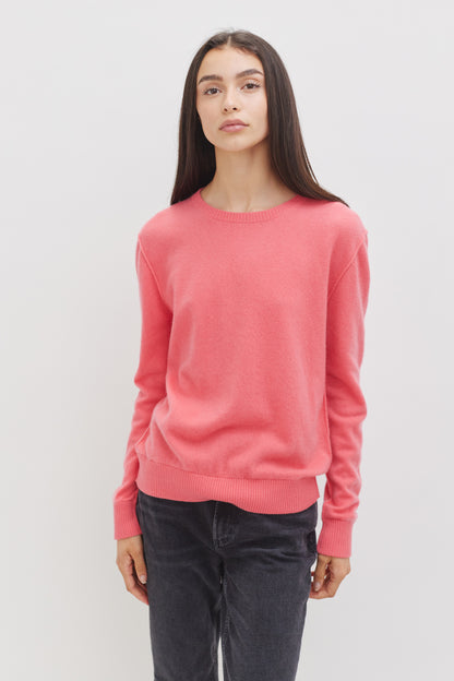 Benny Cashmere Classic Pullover | Flamingo