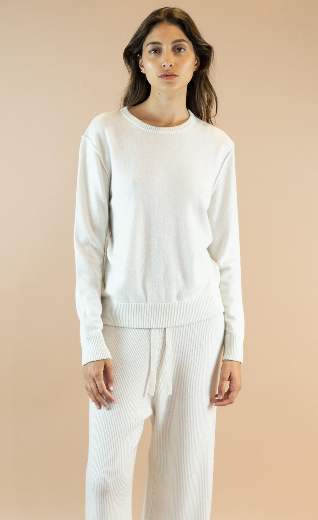 Benny Shimmer Sweater | Frost White