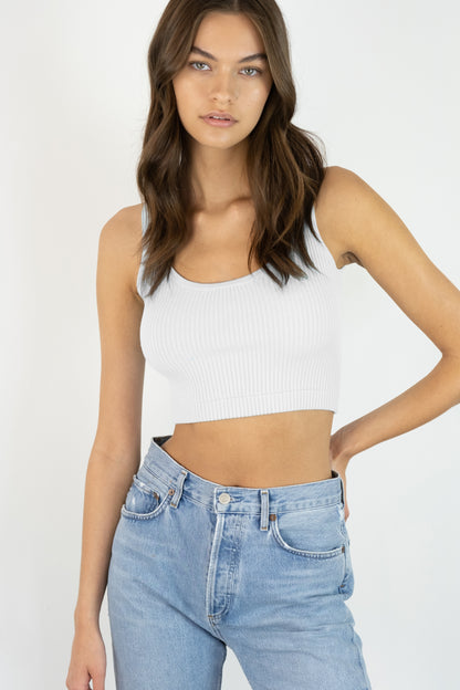 Bardot Perfect Fit Crop Top | White
