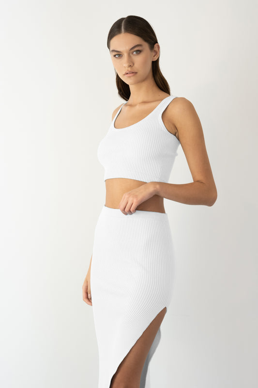 Bardot Midi Skirt | White