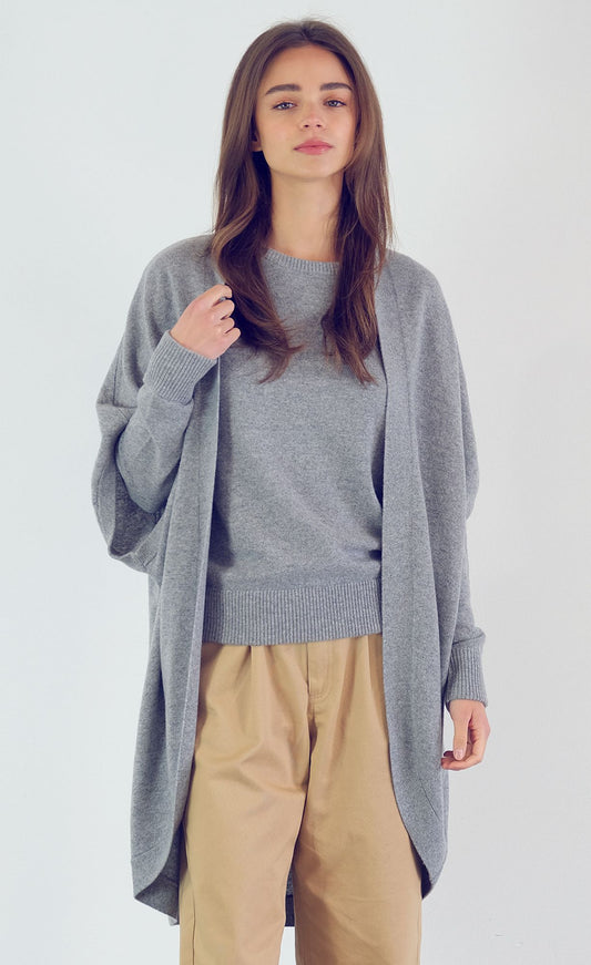 Isabel Standard-Weight Cashmere Wrap | Dark Grey