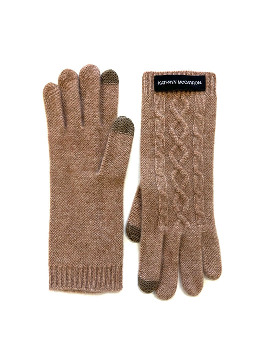 Chamonix cable touch phone technology gloves | Almond