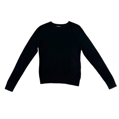 Marguerite Paper Thin Cashmere Sweater | Black