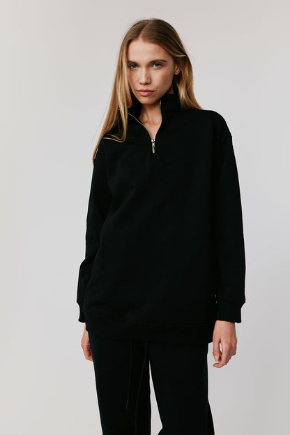 Iris Boyfriend 1/4 Zip | Black