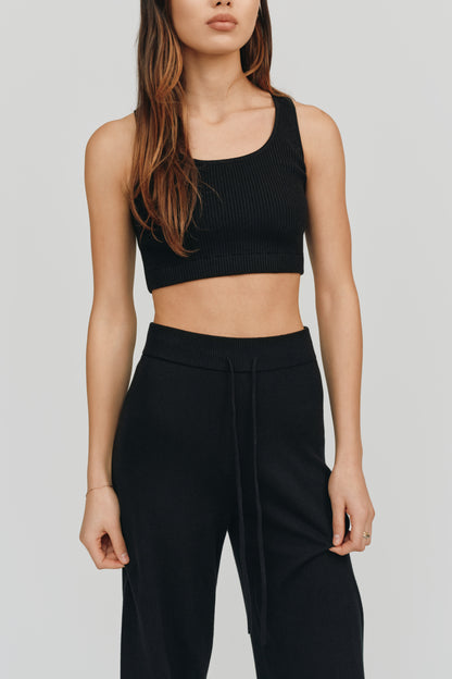 Bardot Perfect Fit Crop Top | Black