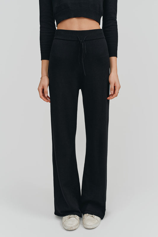 Alex Wide Leg Pant | Black
