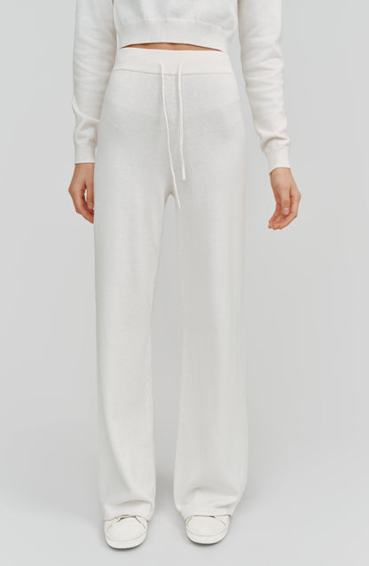 Alex Wide Leg Pant | White