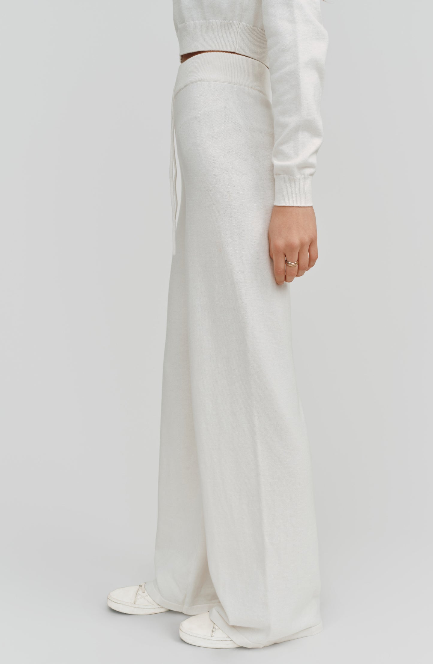 Alex Wide Leg Pant | White