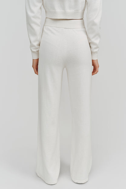 Alex Wide Leg Pant | White