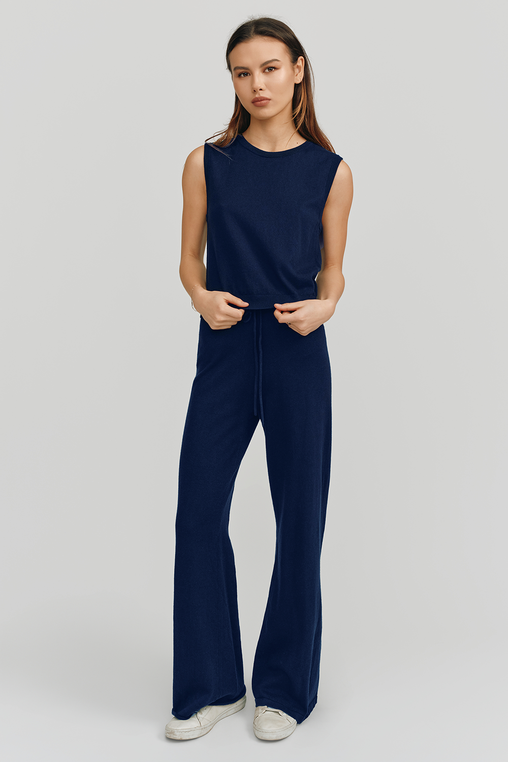 Alex Wide Leg Pant | Navy