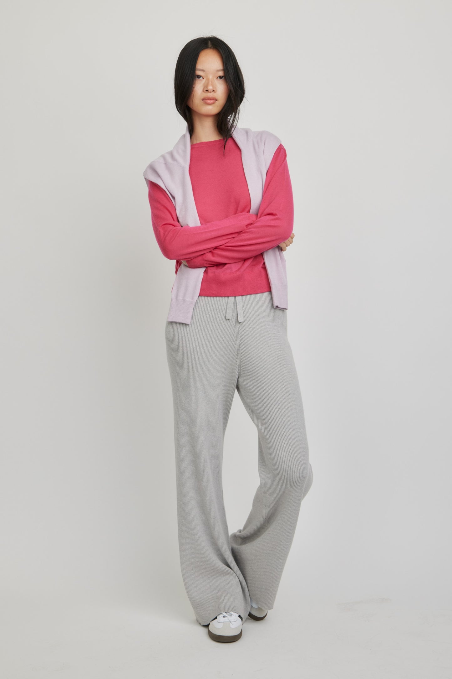 Marguerite Paper Thin Cashmere Sweater | Hot Pink