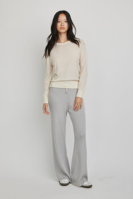 Marguerite Paper Thin Cashmere Sweater | Ivory