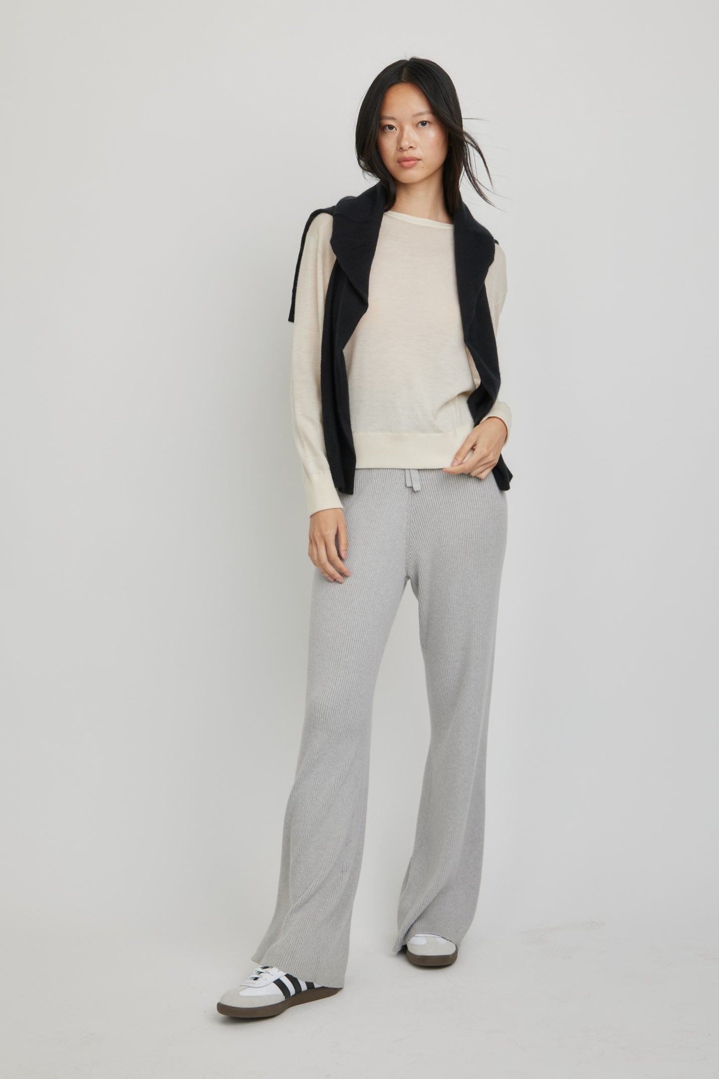 Marguerite Paper Thin Cashmere Sweater | Ivory