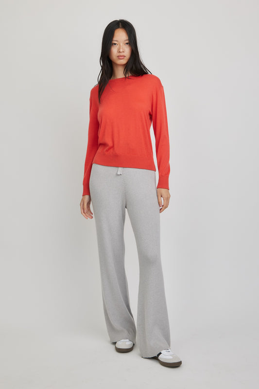 Marguerite Paper Thin Cashmere Sweater | Orange