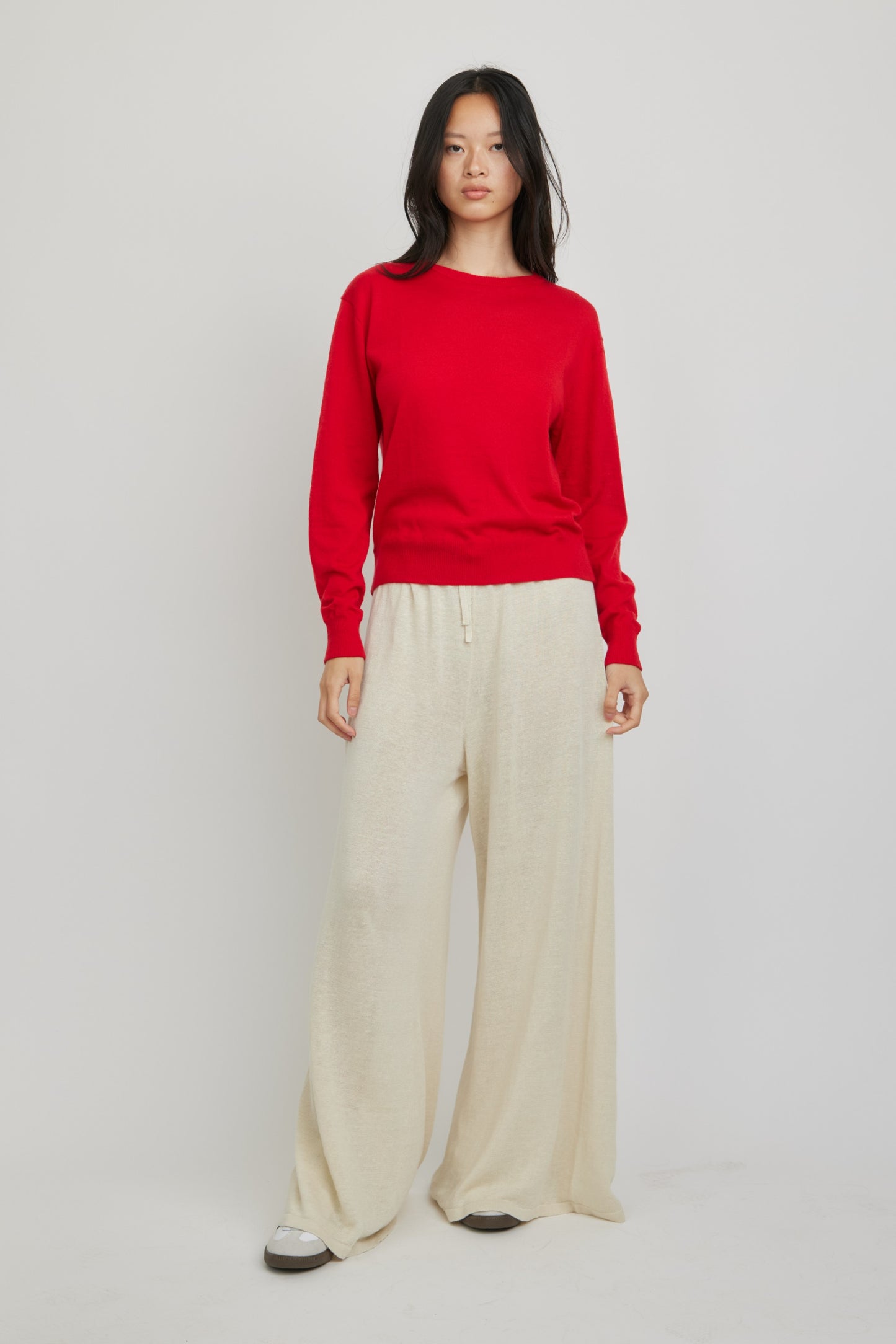 Marguerite Paper Thin Cashmere Sweater | Candy Apple Red