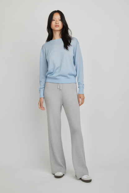 Marguerite Paper Thin Cashmere Sweater | Sky