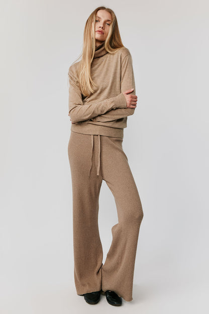 Marguerite Paper Thin Cashmere Sweater | Mocha