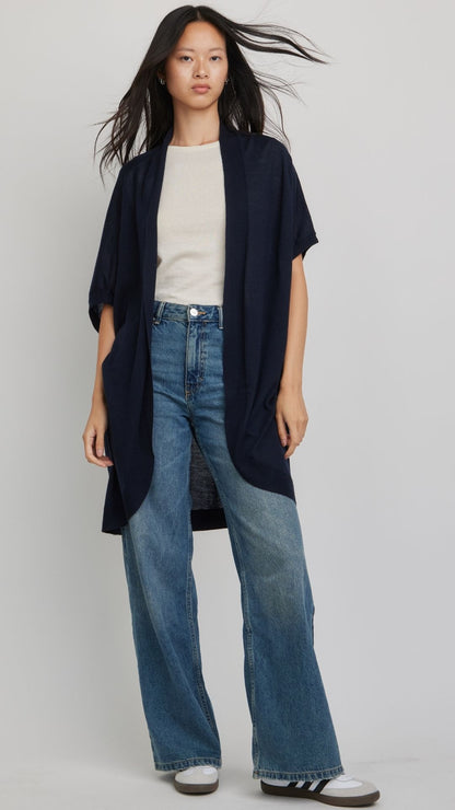 Riviera Paper Thin Cashmere Wrap | Navy