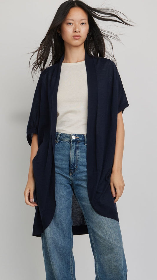Riviera Paper Thin Cashmere Wrap | Navy