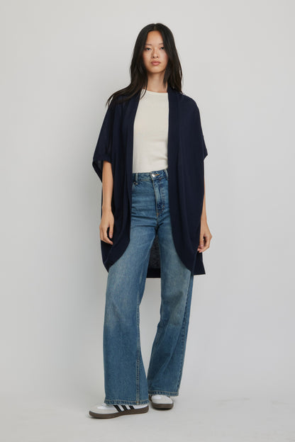 Riviera Paper Thin Cashmere Wrap | Navy