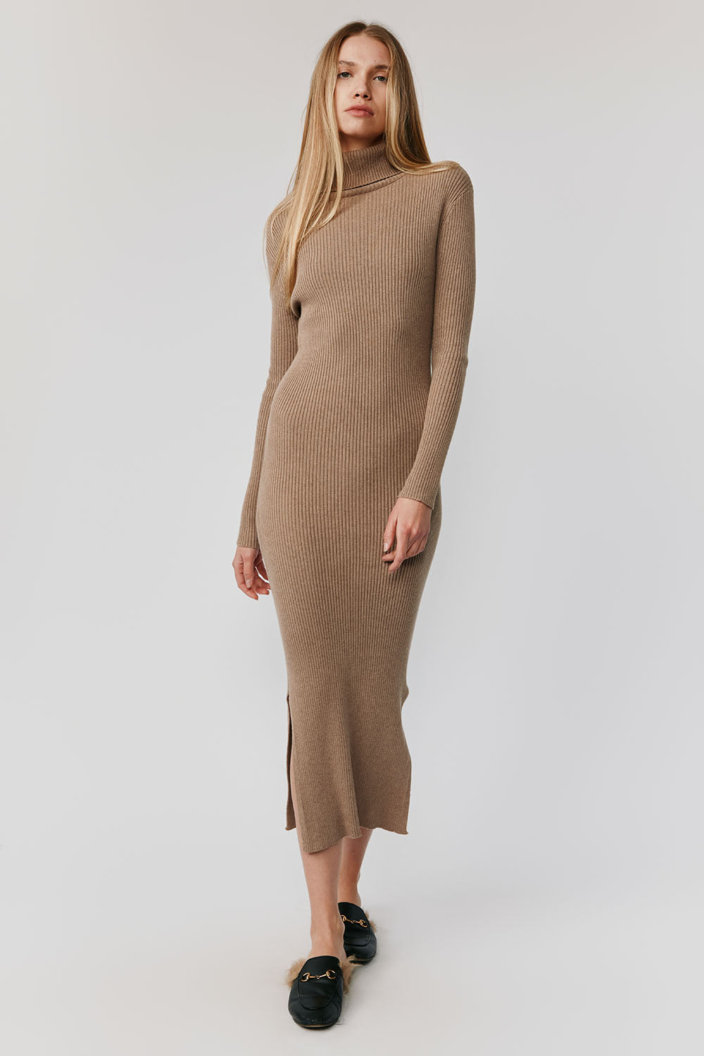 Alana turtleneck midi dress