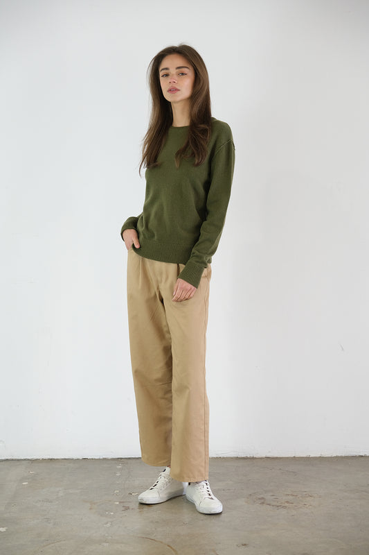 Benny Standard–Weight Cashmere Sweater | Forest